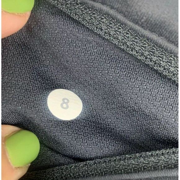 Lululemon Run Inspire Mesh Sz 8 Back Zipper Inseam Gray Legging Ankle Cropped - Picture 2 of 11
